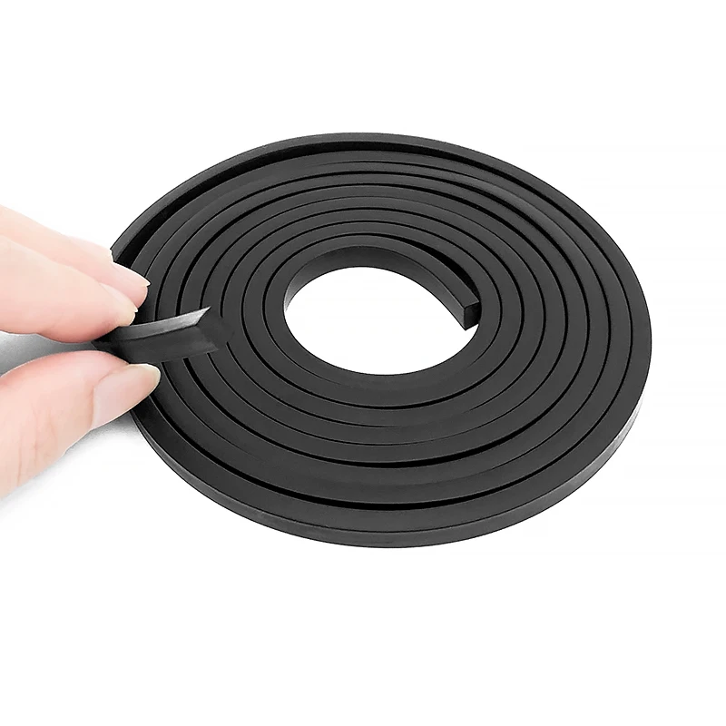 2/5Meter Solid Black Nitrile Rubber Strip O Ring Cord NBR Rubber Seal Gasket Diameter 4x6mm NBR Sealing Square Strip