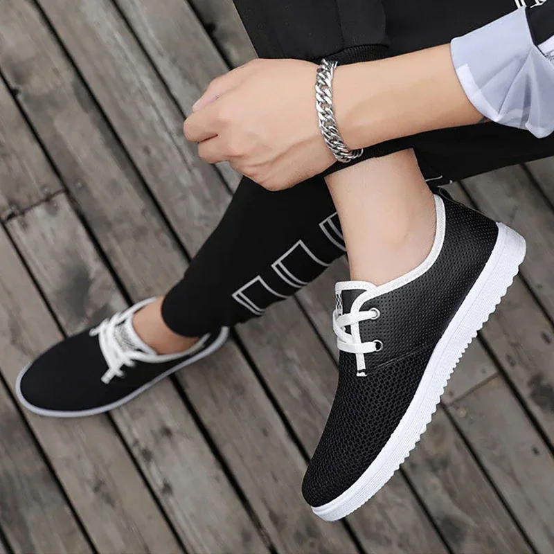 حذاء رجالي الصيف شبكة أحذية للرجل تنفس الذكور حذاء كاجوال Chaussure أوم لينة Zapatos Hombre الصيف الرجال حذاء رائع