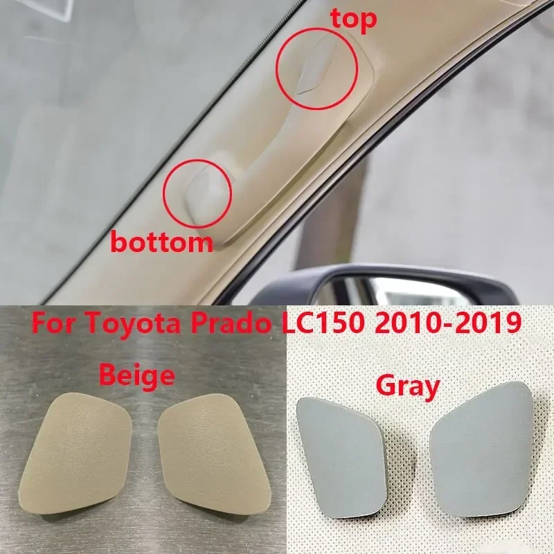

For Toyota Land Cruiser Prado LC150 2010-2019 Car Interior A-pillar Front Roof Safety Handle Screw Cover Cap Lid
