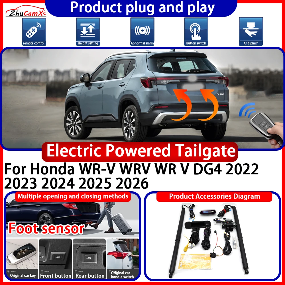 Electric Powered Tailgate for Honda WR-V WRV WR V DG4 2022 2023 2024 2025 2026 anti pinch Smart Intelligent Trunk Control Gate
