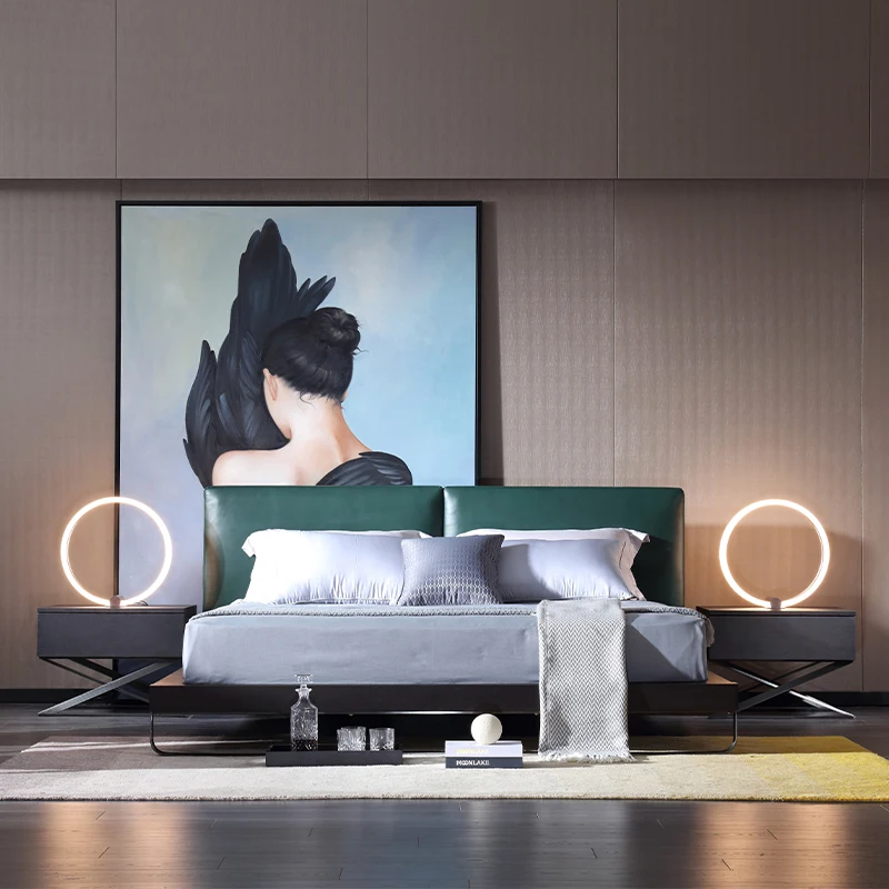 طاولة بجانب السرير لغرفة النوم الإيطالية البسيطة وخزانة منزلية عصرية فاخرة وخفيفة الوزن #3