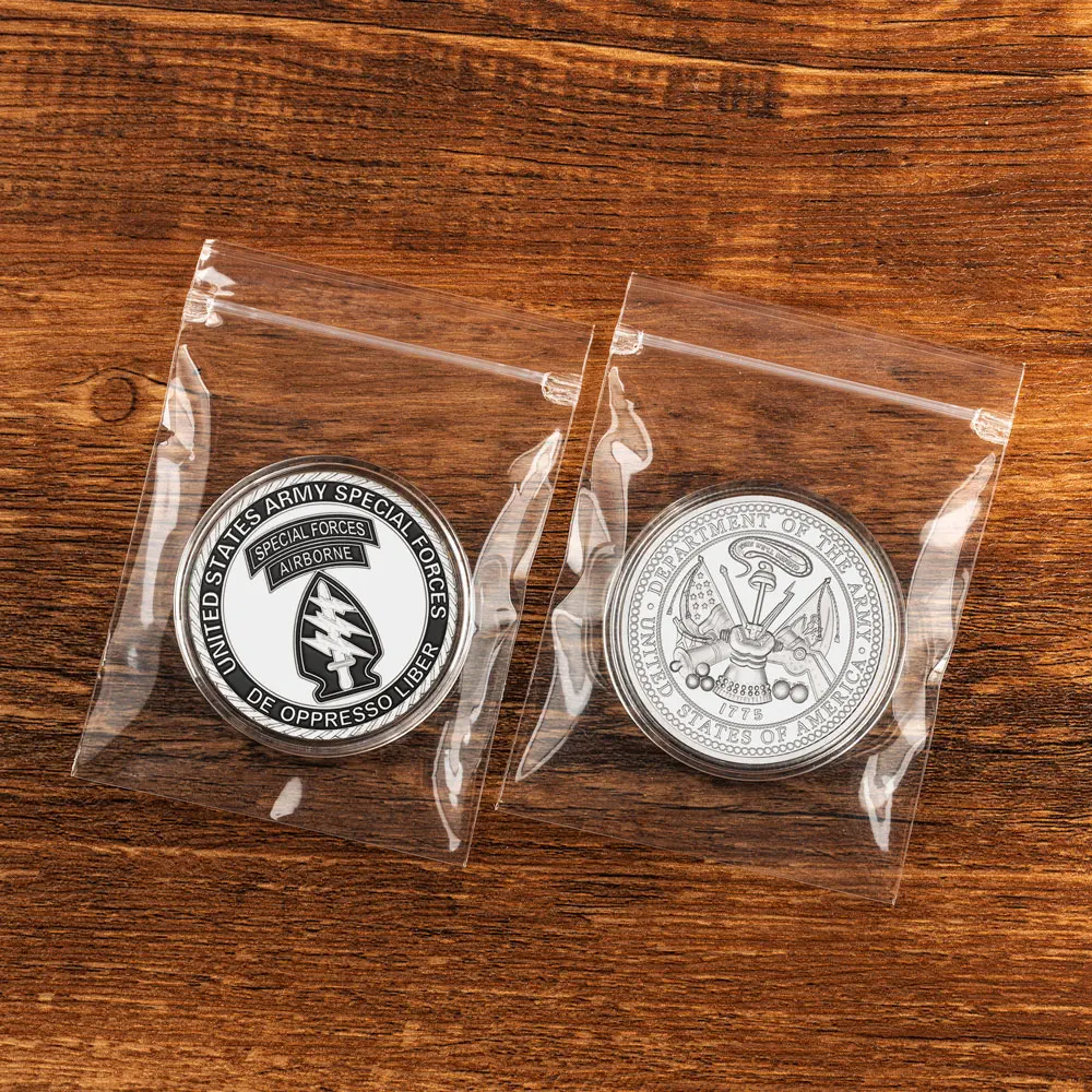 عملة قابلة للجمع مطلية بالفضة على شكل قوة خاصة للجيش الأمريكي مجموعة المشجعين العسكريين هدية تذكارية لتزيين المنزل