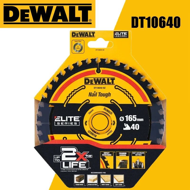 DEWALT-Série de lâminas de serra circular, alta dureza, corte rápido, corte de carpintaria, acessórios especiais para ferramentas elétricas