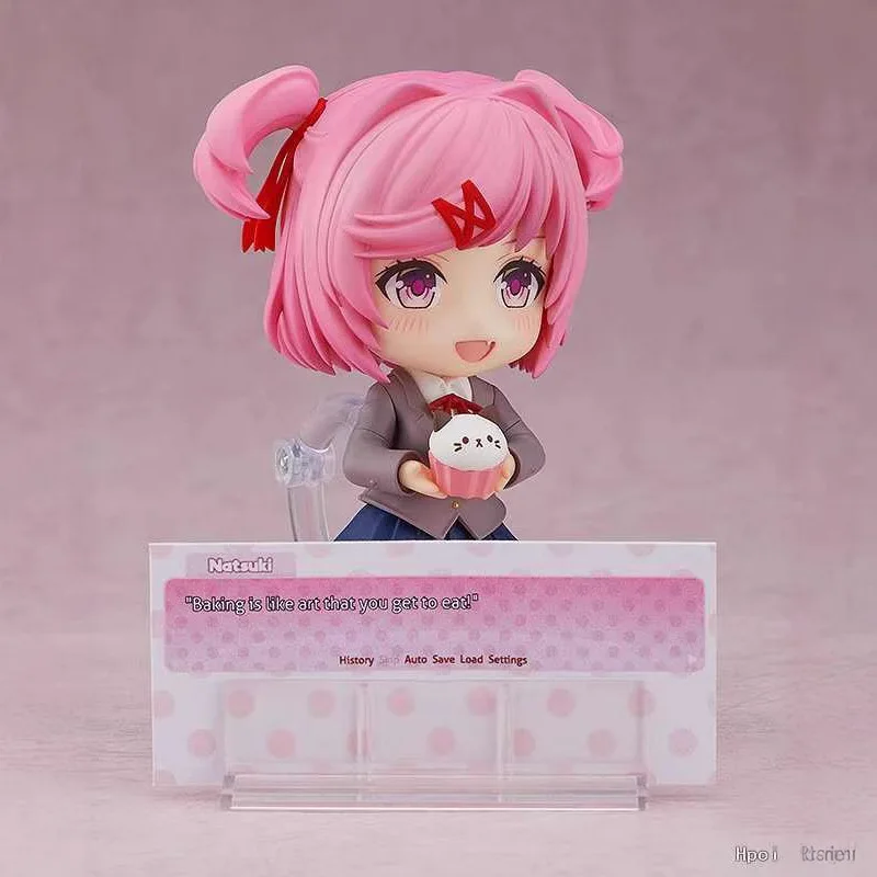 Nendoroid 2077 Natsuki Q Version Interchangeable Face Posable Action Figure Model Doki Doki Literature Club Collectible Toy view 3