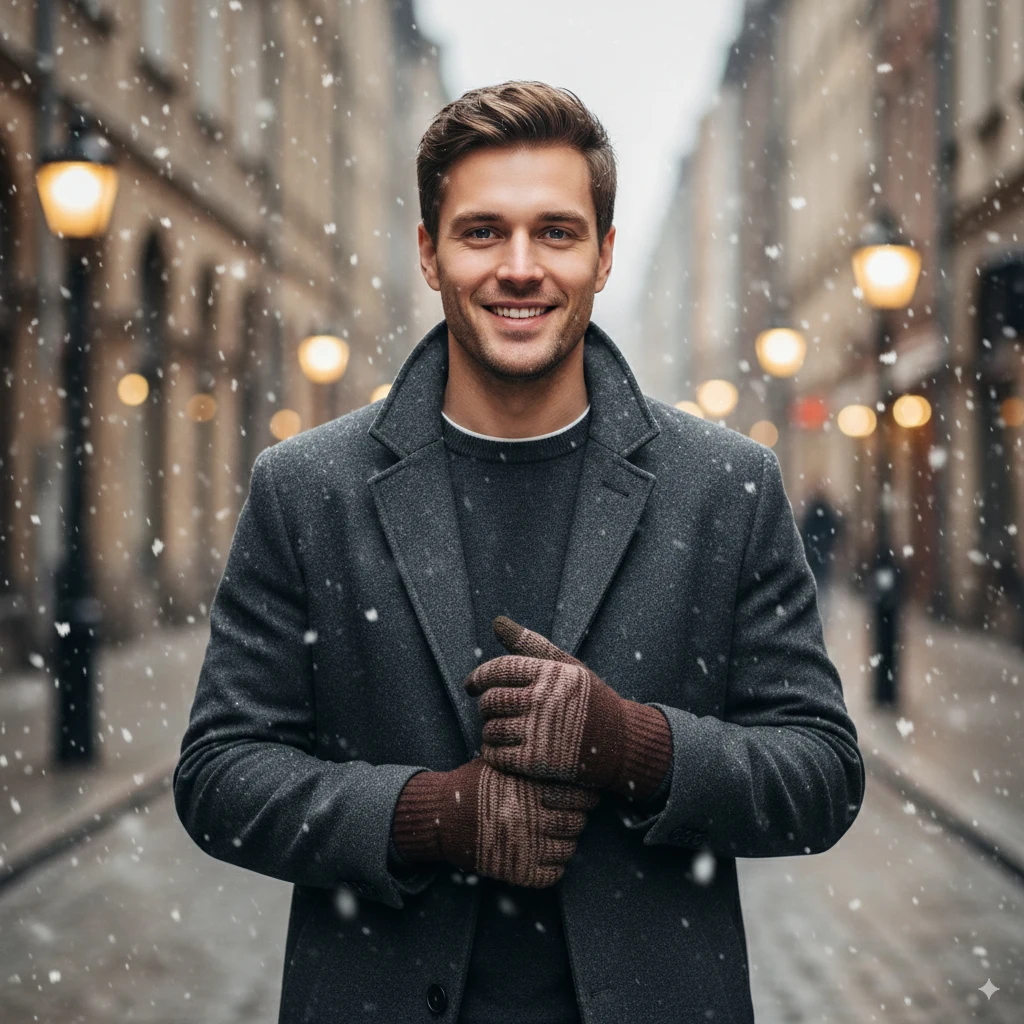 

Winter Warm Gloves Full Finger Knitted Mittens Outdoor Sports Touchscreen Gloves Cycling Riding Fishing Hiking Windproof Gloves