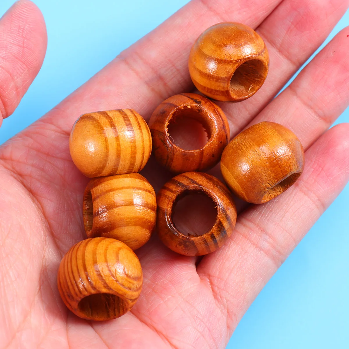 

100Pcs Natural Wooden Beads 20Mm Diameter Round Loose Spacer Beads Diy Craft Jewelry Making Supplies