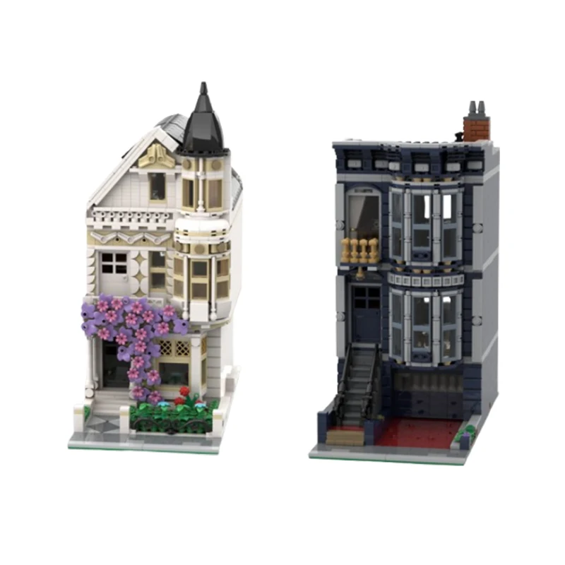 Spot small particle MOC-78242 76402 Urban Street View Modular House Puzzle Creative Education Toy DIY Model Gift Ornament