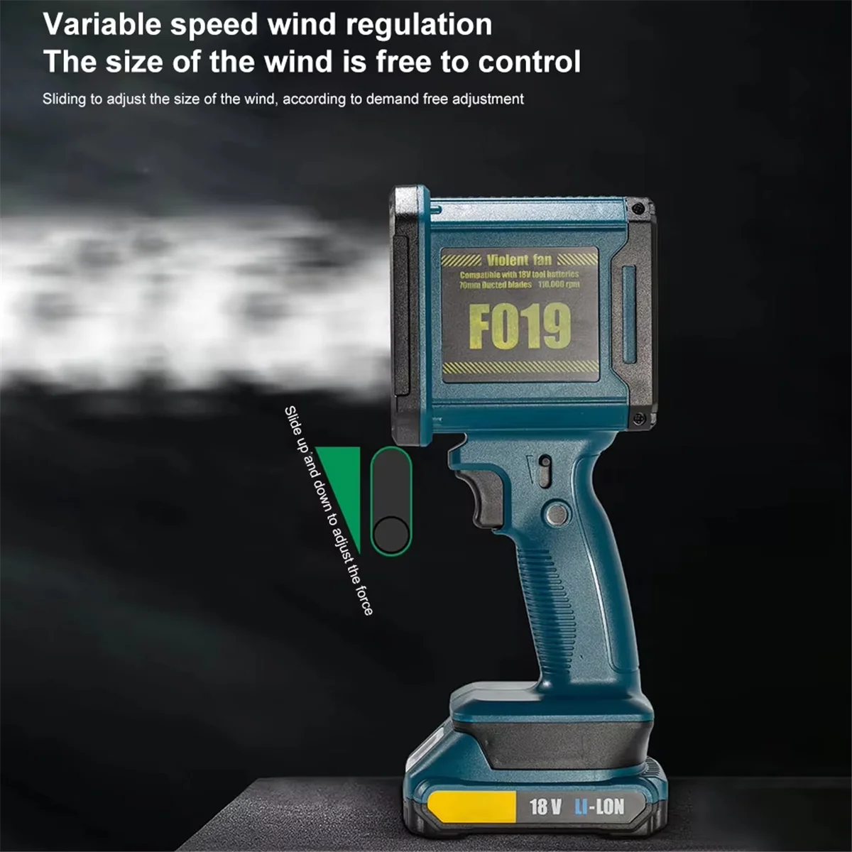 N18R توربو مروحة التوربينات منفاخ نفاث قابل للتعديل سرعة الرياح مروحة نفاثة لاسلكية قوة قوية منفاخ هواء قوي لتنظيف السيارة أ