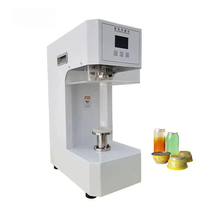 Semi-automatic Can Sealing Machine Designed for Milkshake Cans; Screw Capping Machine for Soda and Cola Cans.
