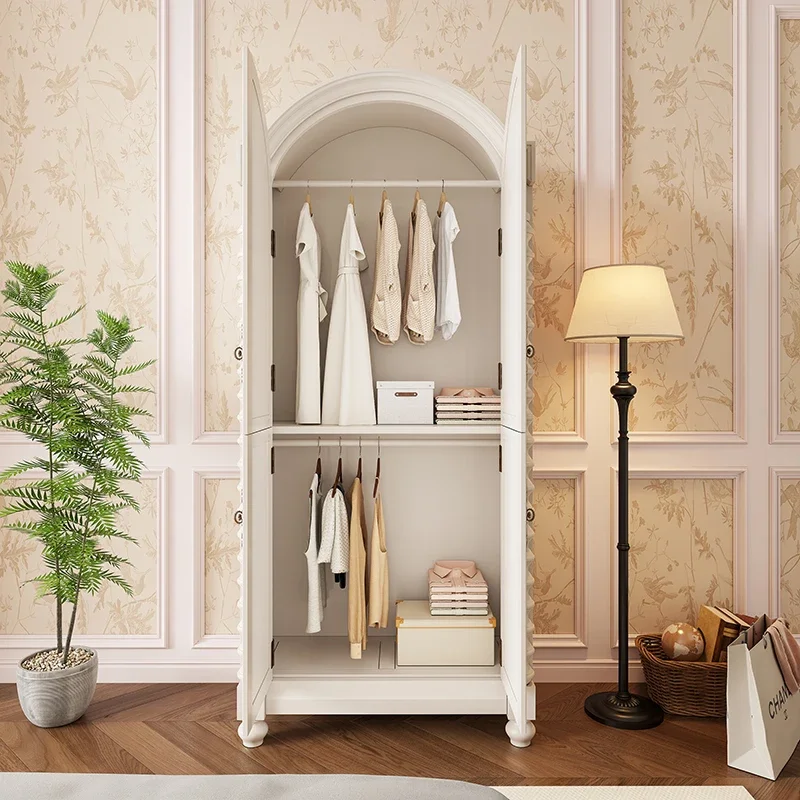 HHAll Solid Wood Wardrobe Simple Household Small Apartment Bedroom Wardrobe