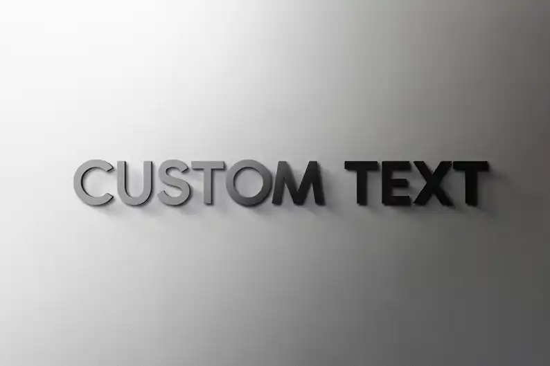 Custom Text Sign - 3mm Acrylic Restroom, Salon, 3D, Toilet, Modern, Minimal, Restaurant, Hotel Door Sign - Self Adhesive view 5