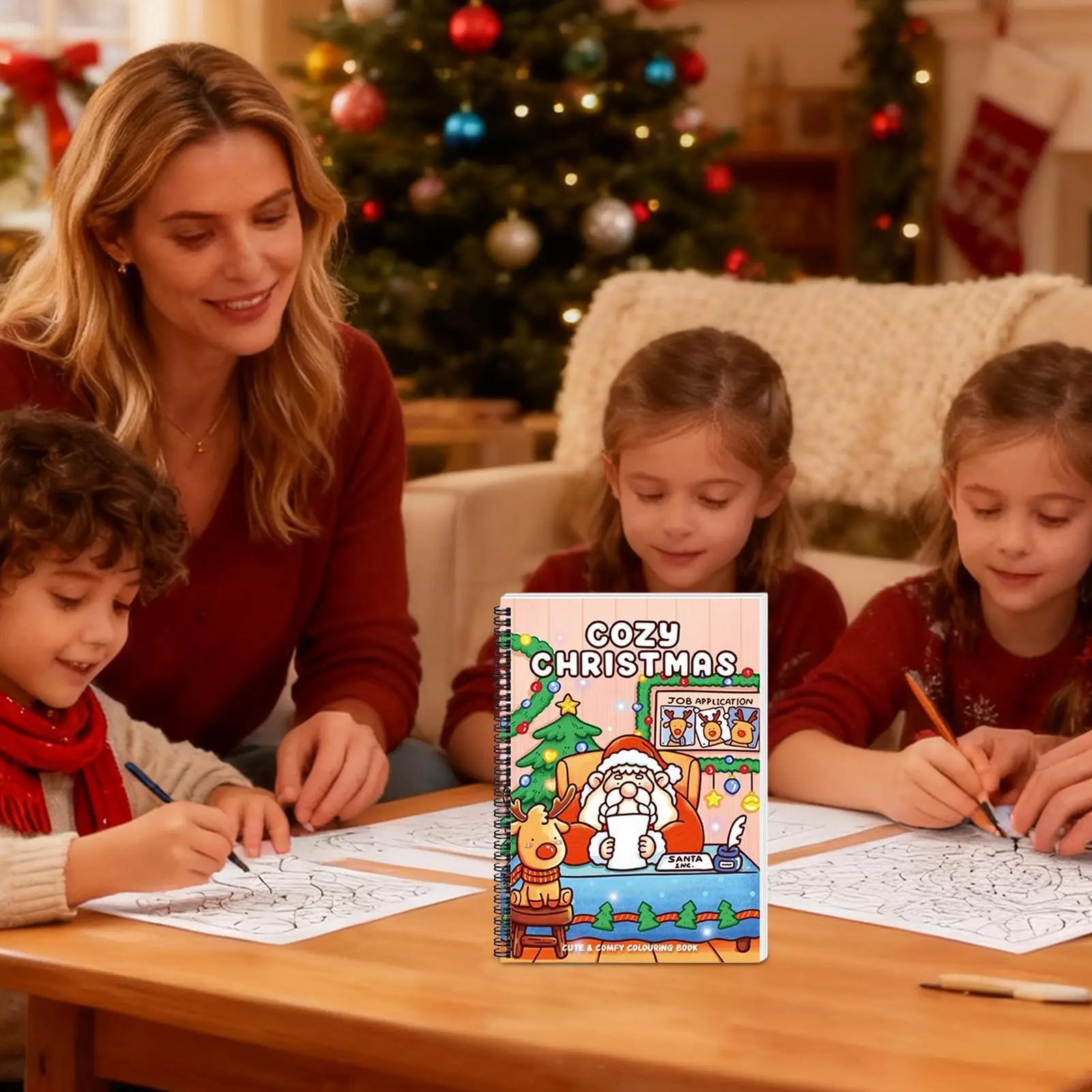 Weihnachtsmann-Malbücher, geführtes frühes Lernen, weihnachtliches Malbuch, Spielzeug für Buntstifte, Bleistifte, Flugzeug, Klassenzimmer, Arbeitszimmer