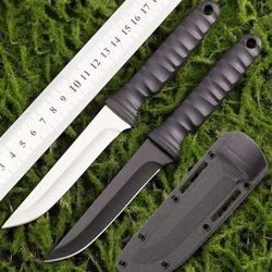 2024 new 9CR18 steel outdoor camping straight knife,edc portable high hardness self-defense adventure knife, necklace tool knife