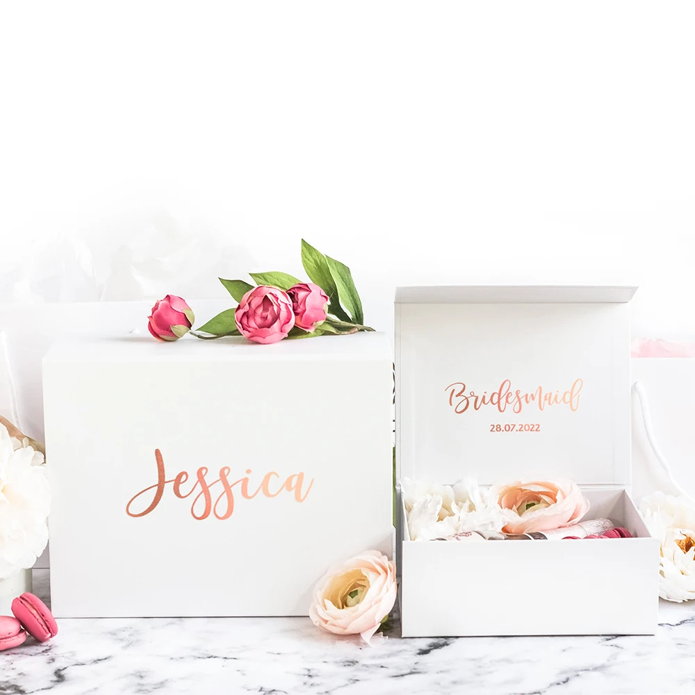 Custom Wedding Bridesmaid Gift Box With Ribbon Hen Party Decorations Will You Be My Bridesmaid/Maid of Honour Bachelor Gift  Box