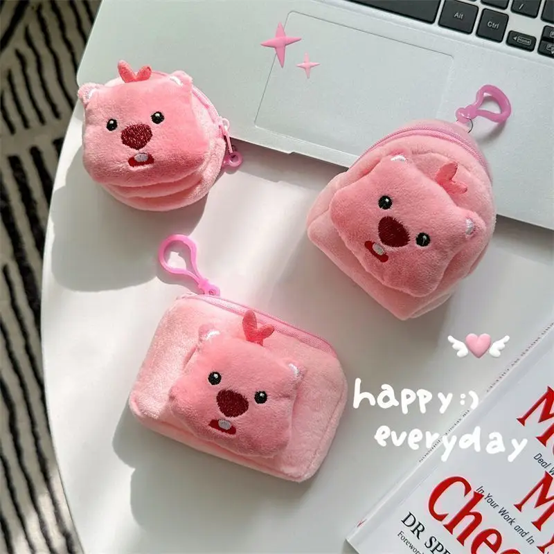 Loopy coin purse high color value animation cartoon doll shape creative cute round square large capacity portable car pendant