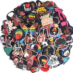 18/30Pcs Black Beauty Magic Shoe Decorations Charms For Crocs Bubble Slides Sandals, PVC Shoe Accessories For Christmas Birthday