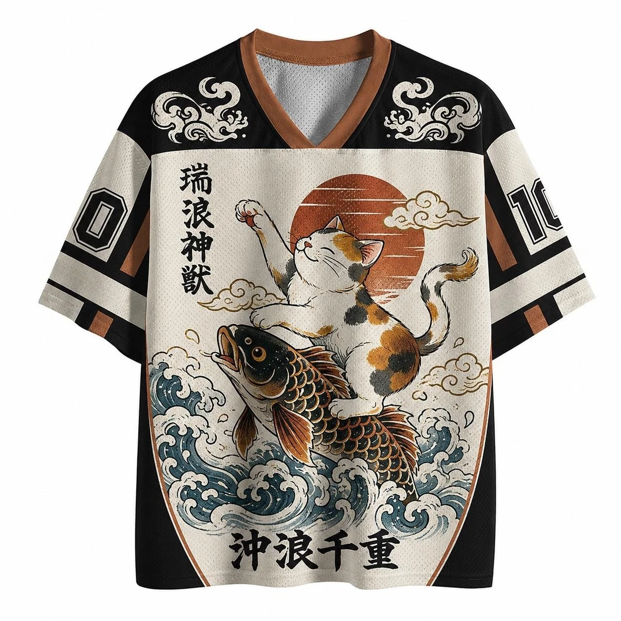 2026 Sommer Mode Neu Lustiges Lila Koi-Fisch-Kaninchen-Motiv 3D-Druck Schnelltrocknendes T-Shirt Lässiges Lockeres V-Ausschnitt T-Shirt Große Größen – Detail 5