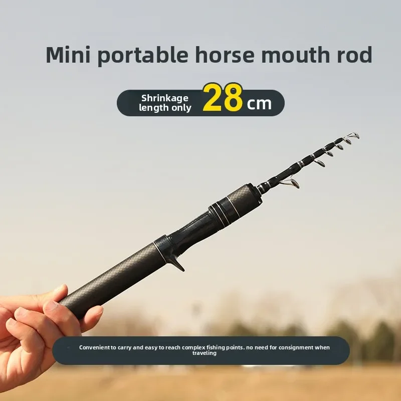Mini Caña Telescópica 28cm – Ultraligera para Micro Pesca - imagen 3