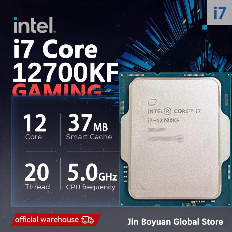 Intel Core i7 12700KF NEW i7 12700KF 3.6 GHz Twelve-Core Twenty-Thread CPU  10NM L3=25M 125W LGA 1700