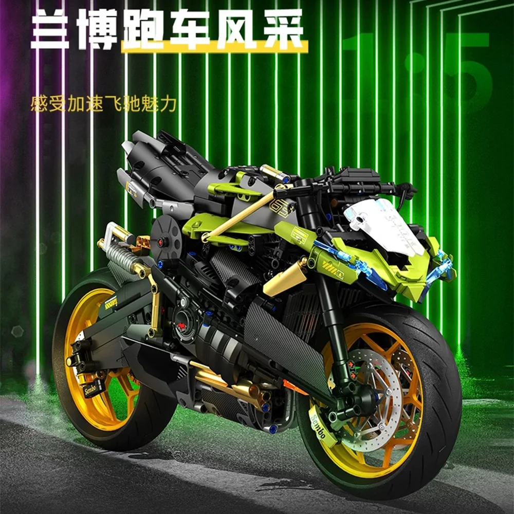 SEMBO 1720PCS Motorcycle Vehicle Building Block City Racing Motor Bike Model Bricks Puzzle Assembly Toys Creative For Kid Gifts