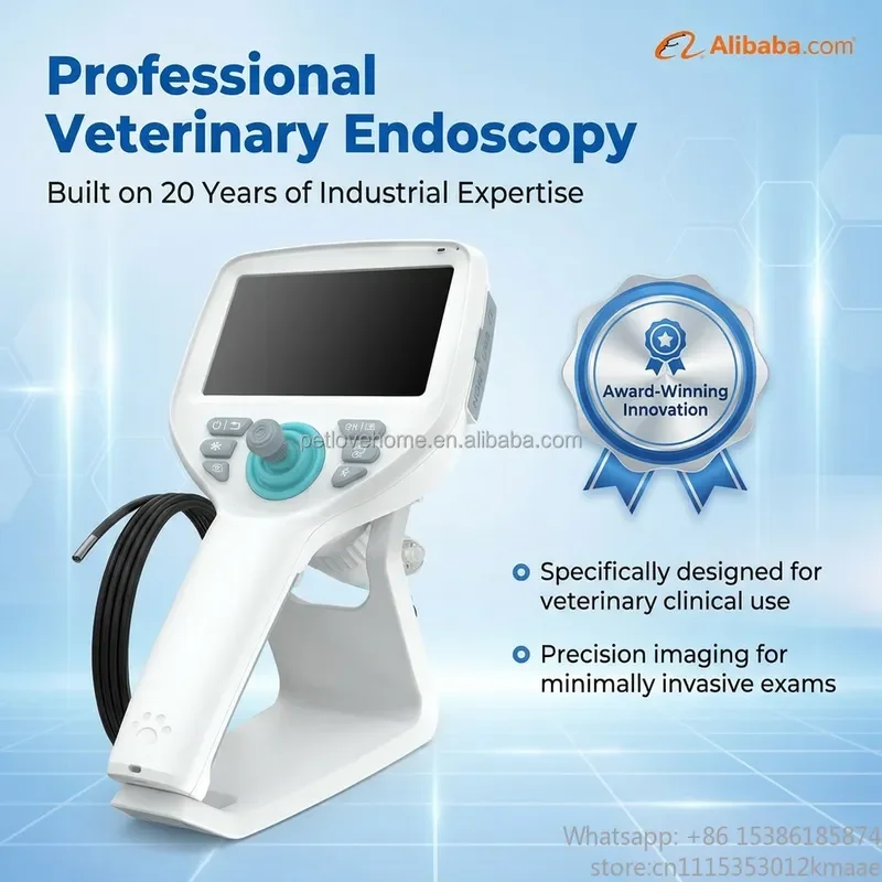 Vequyn All-in-One Veterinary Video Endoscope Workstation with HD Image Processor and Professional Camera