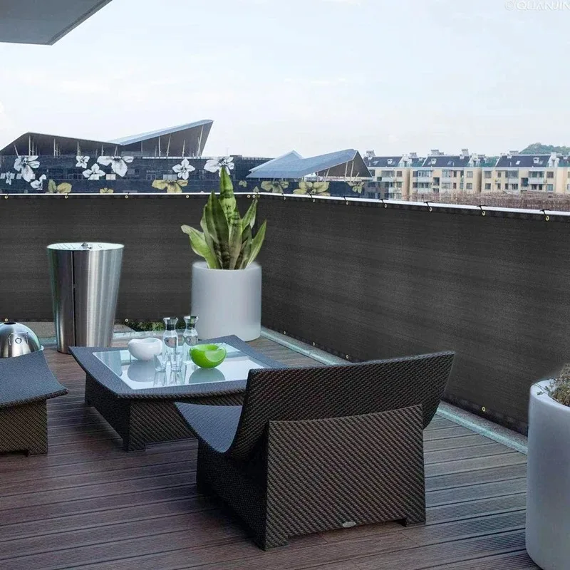 90 % Schattierung, atmungsaktiv, für Balkon, Sichtschutz, Sonnenschutz, Netz für den Außenbereich, Pavillon, Terrasse, Schattentuch, Sichtschutz, Gartenzaunnetz – Detail 6