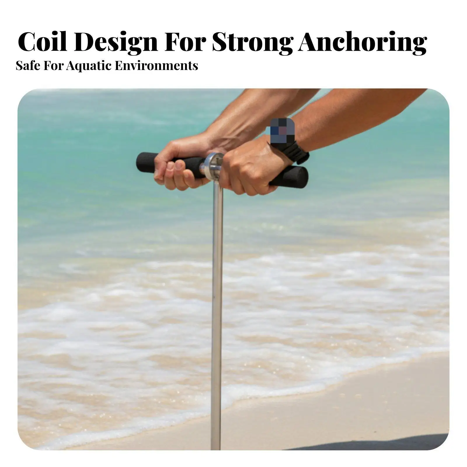 Rustproof Spiral Sand Boat Anchor 316 Stainless Steel Auger Marine Accessory for Secure Watercraft Mooring