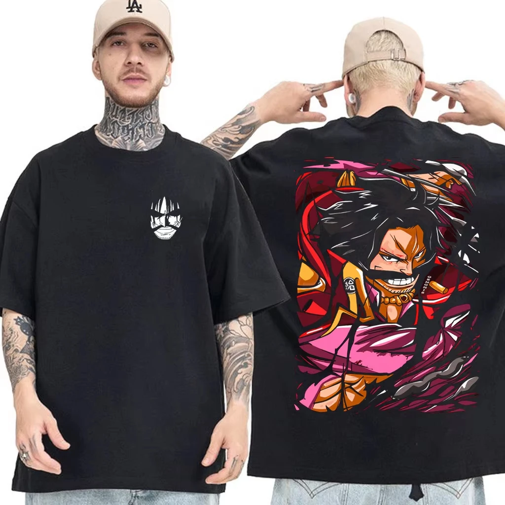 2026 New Gol D Roger Japanese Anime ONE PIECE Printed T-Shirt Men's and Women's Fashion Breathable T-Shirt Men's Tops