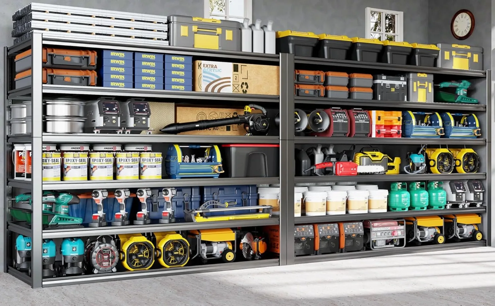 

Garage Shelving Heavy Duty,Garage Shelves, Adjustable Storage Shelving Unit, Commercial Metal Shelves for Warehouse