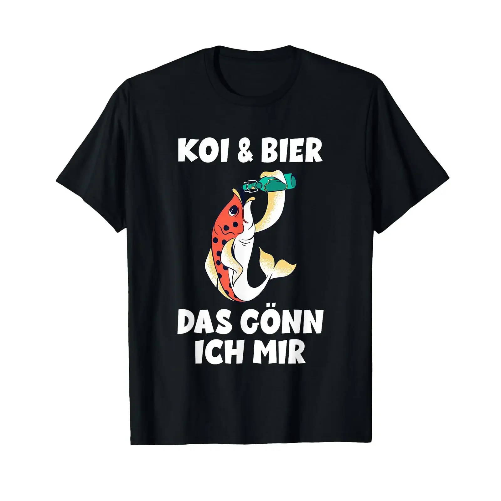 Koi Carp Garden Pond Beer I'm treating myself T Shirt vintage Washed Slightly Top For Everyday Wear designer clothes Versatile