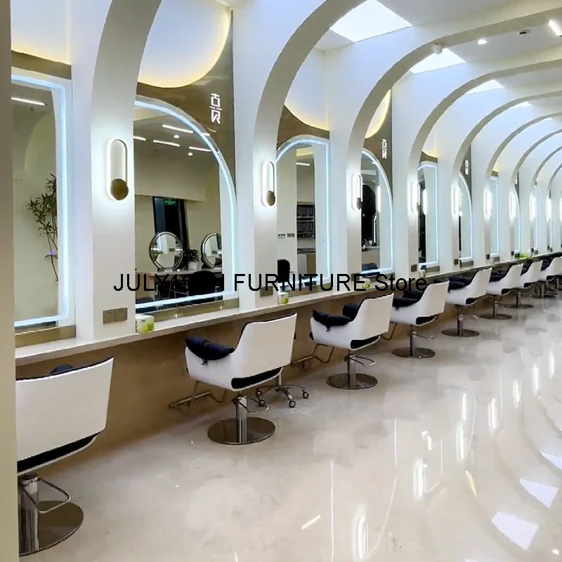 Moderne schönheit friseurs tuhl haarstylist verstellbarer luxus salon stuhl spezialität komfort chaise coiffeuse salon möbel hd