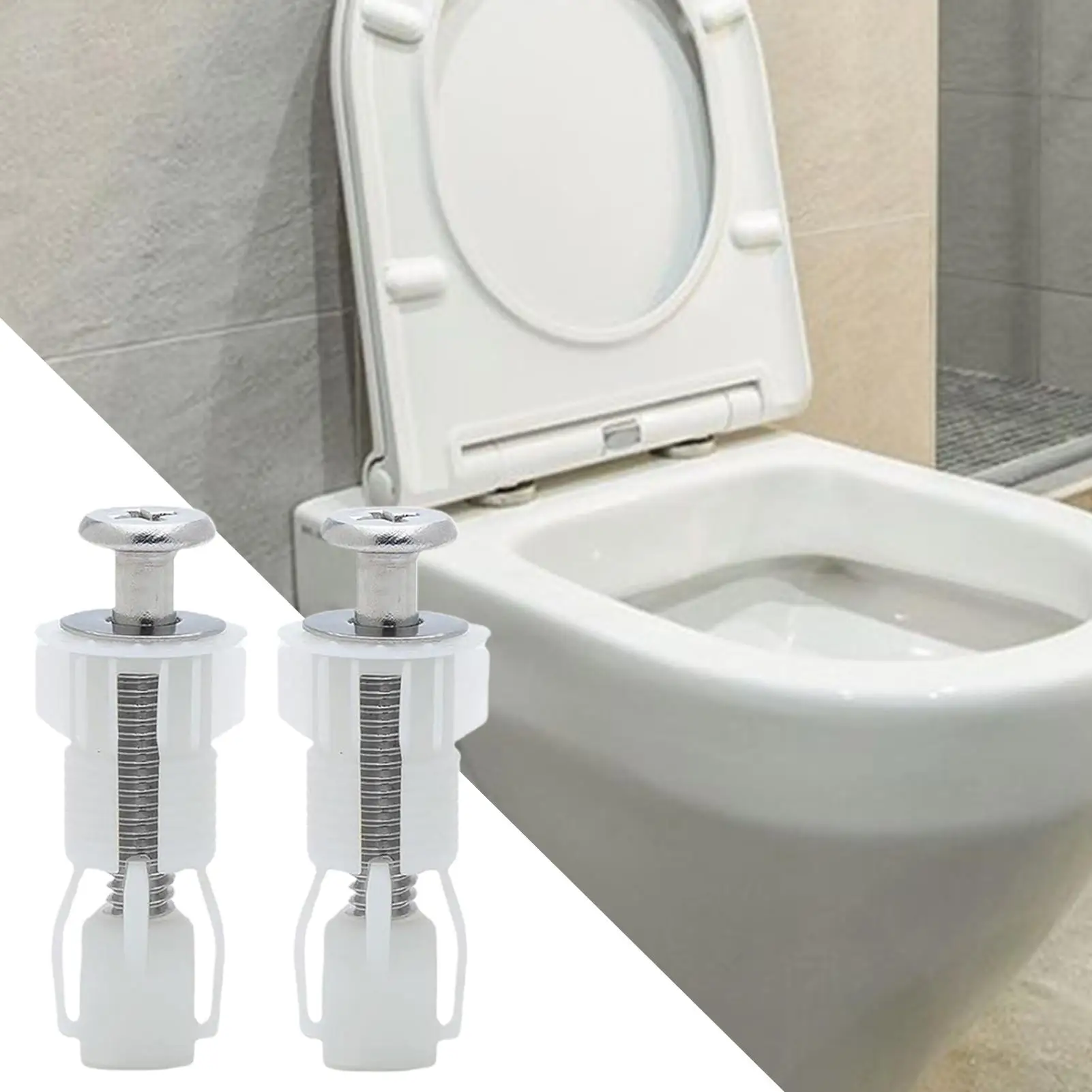 Toilet Seat Hardware Tight Fit Heavy-Duty Toilet Seat Screw Hardware Set for Homeowners Professionals Maintenance Hotel