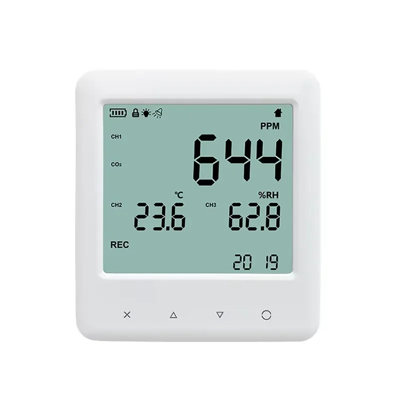 YEM-40L Air Quality CO2 Data Logger Carbon Dioxide Temperature Humidity Monitor