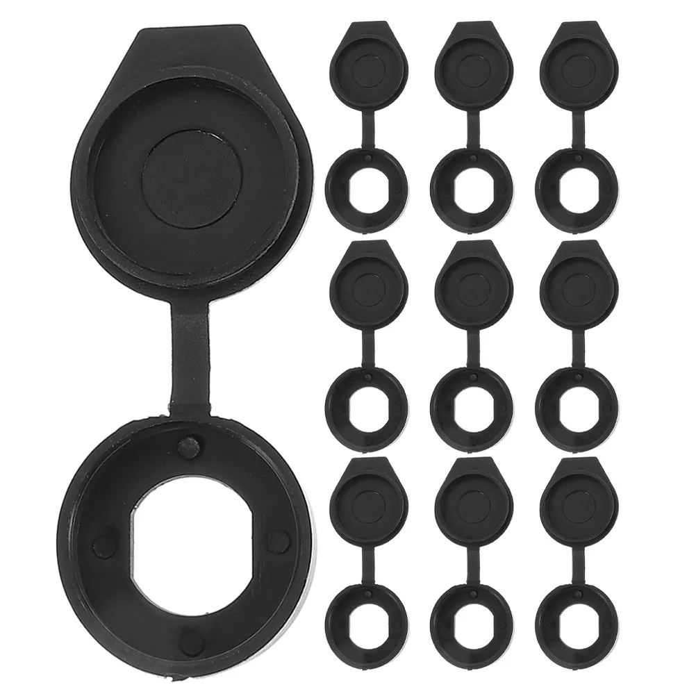 10Pcs Switch Lock Dust Cover Plastic Waterproof Protective Caps for Distribution Box Outdoor Door Lock Protection