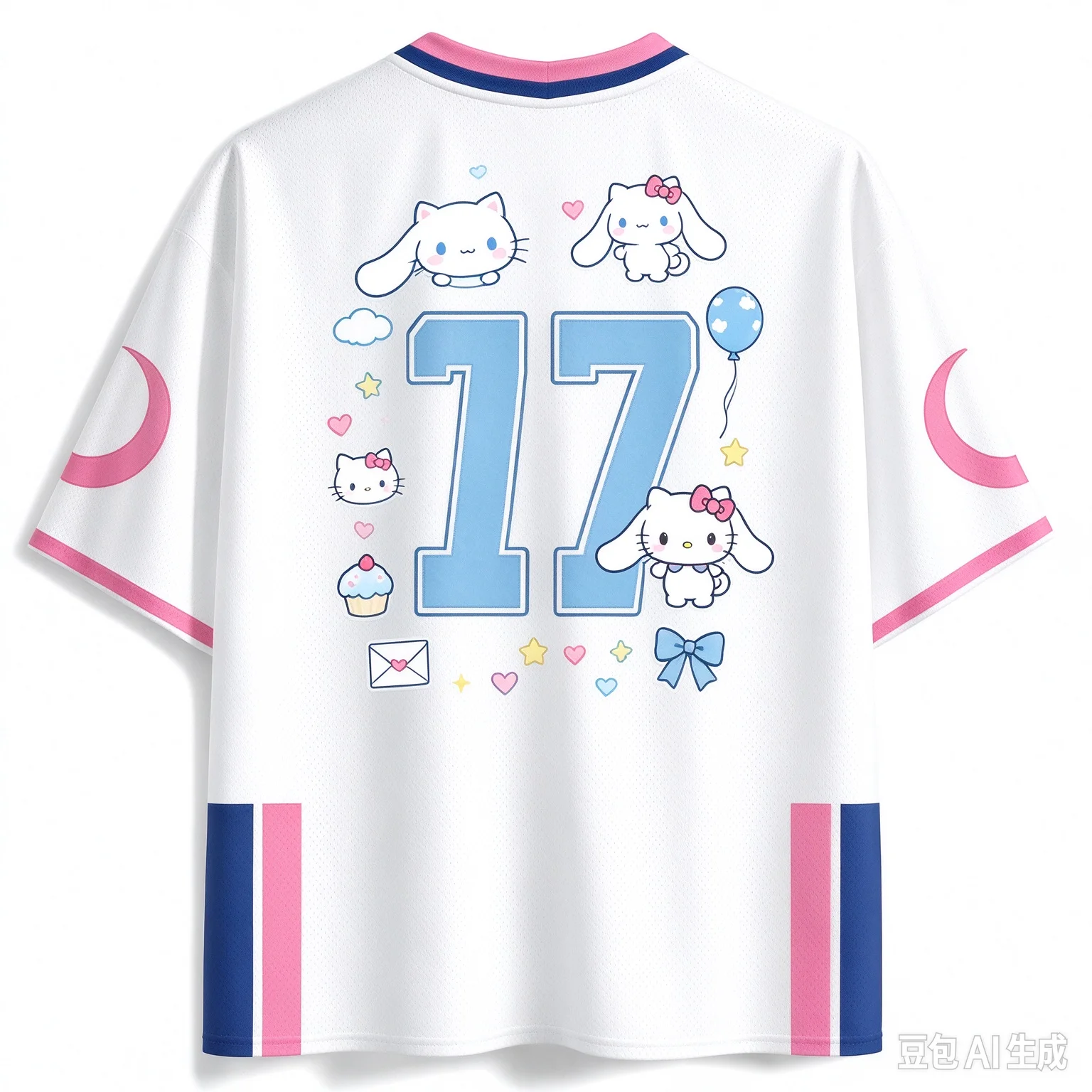2026 Cinnamoroll 3D Print Mesh Football Jersey White Balloon Cake Unisex Summer Kawaii Y2K Streetwear Breathable Cartoon Tops