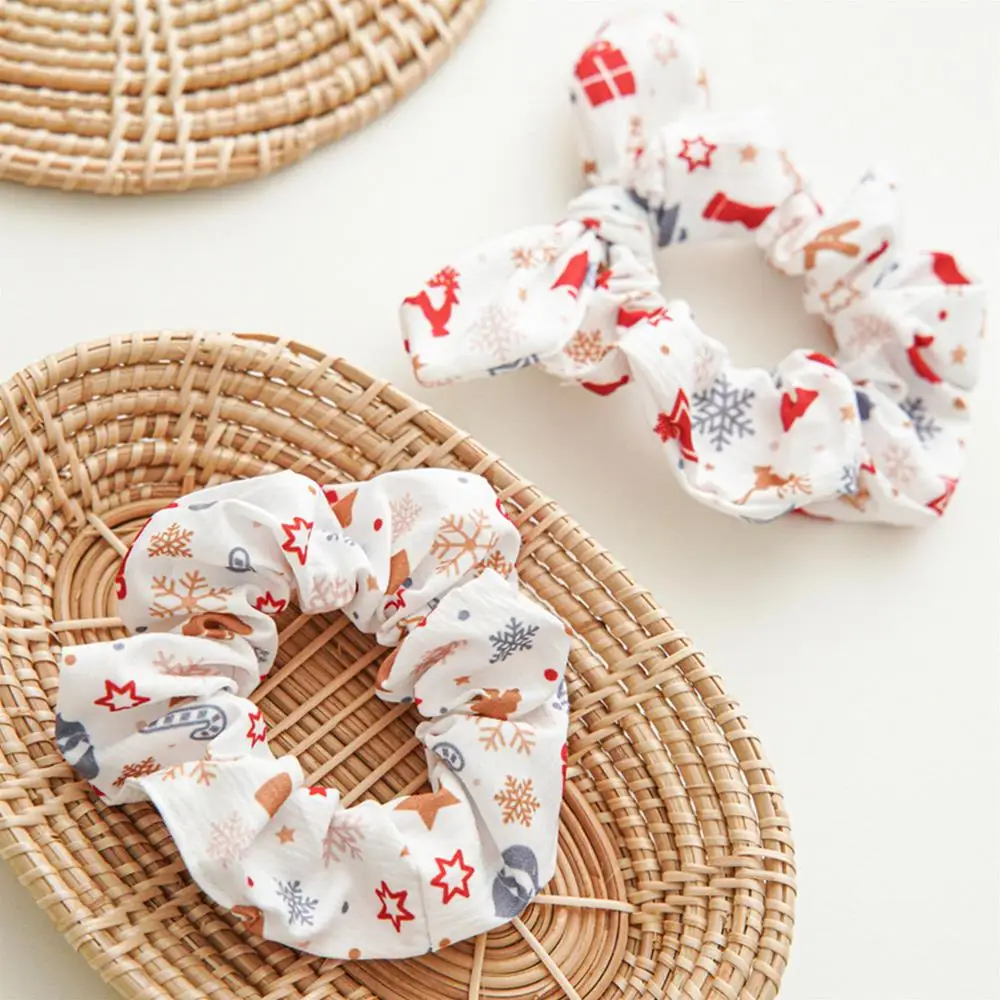 

Рождественский стиль, держатель для хвоста, резинки для волос, тканевый бант, эластичные резинки для волос, красочные резинки для волос в горошек, веревка для волос с заячьими ушками, плед