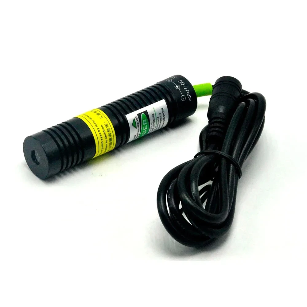 Linha verde do ponto Módulo do diodo láser do feixe, poder e suporte, 532nm, 18x75mm W, 5V, 10mw, 30mw, 50mw