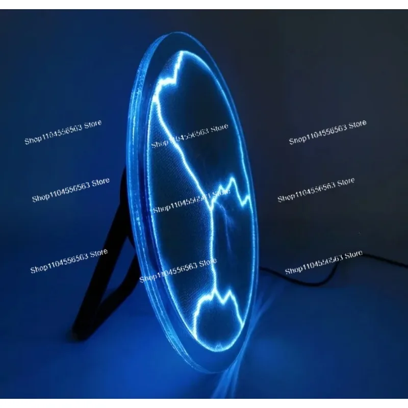 12-Inch Blue Arc Disc Lamp, Electric Storm Light Panel with Ionized Glow Effect
