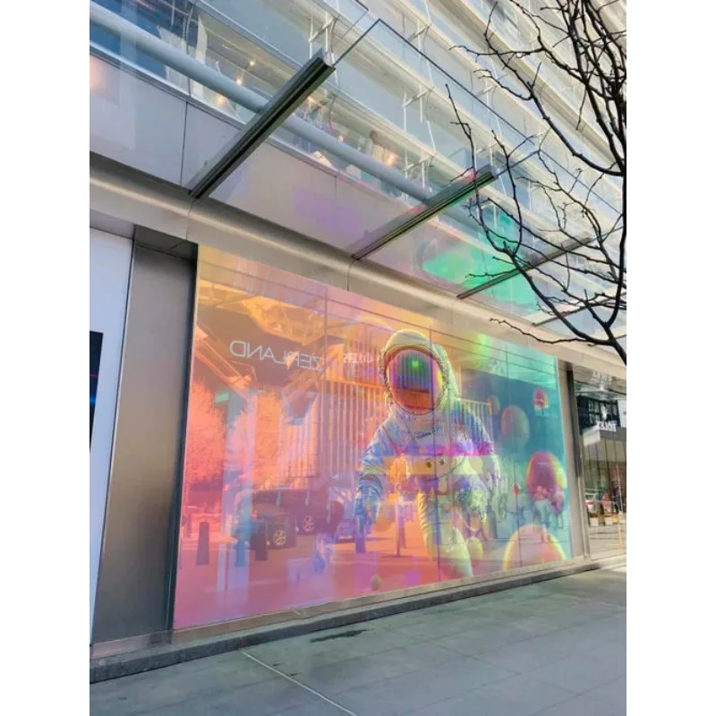 Klarer HD-P4-20-Film, transparenter LED-Bildschirm, Auto-Ausstellungsraum, 4S, Geschäfte, Glasfenster, Einkaufszentrum, LED-Werbung, transparentes Display