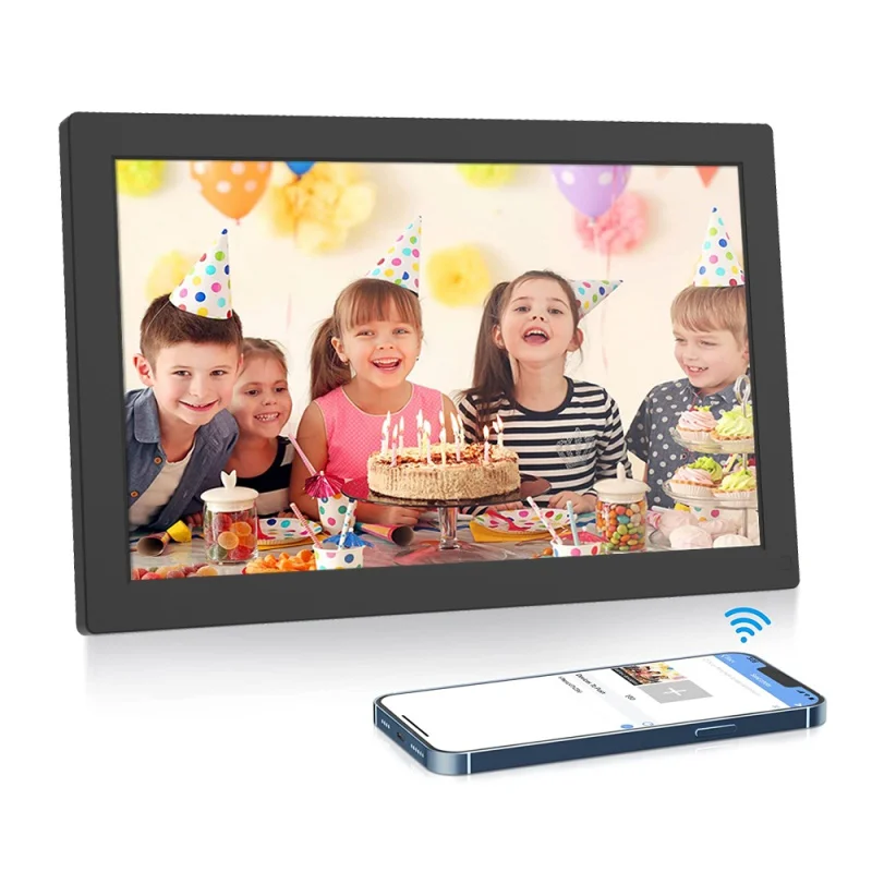 15.6 inch FHD IPS Touch Screen Built-in 32GB Memory Smart WiFi Digital Picture Frame Digital Photo Frame with Motion Sensor