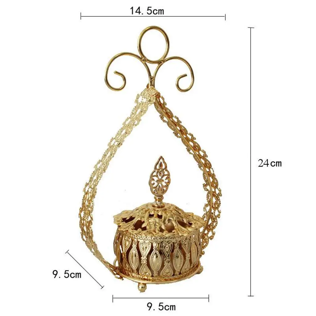 Middle Eastern Style Metal Censer Yoga Studio, Classical Decoration, and Catch Falling Your Burns Away.