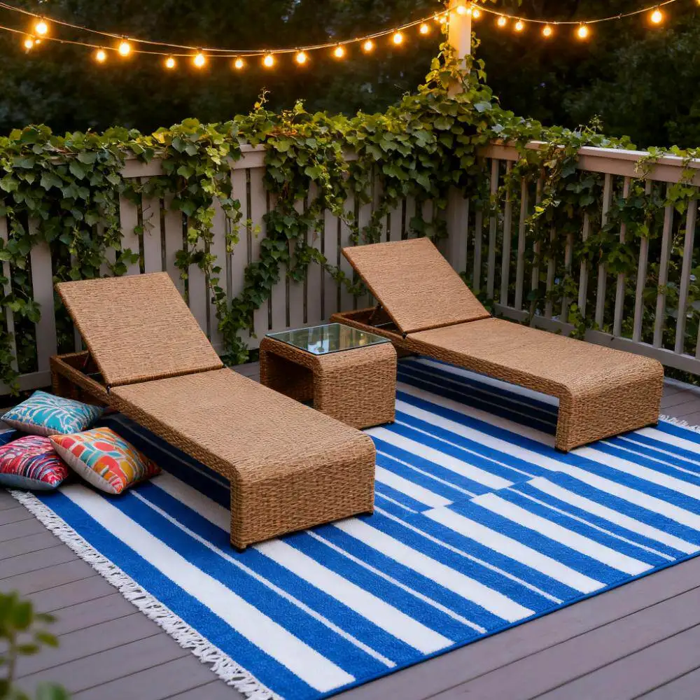 Outdoor lounge chair patio balcony rattan wicker leisure lounger beach chair swimming pool