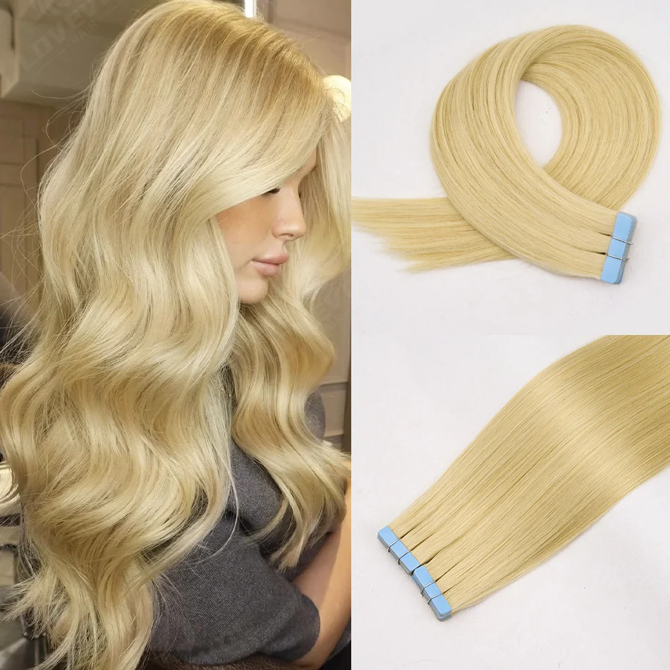 14-22 Inch Tape In Remy Human Hair Extensions Brazilian European Hair Soft Smooth Texture Support Highlight Hair Design