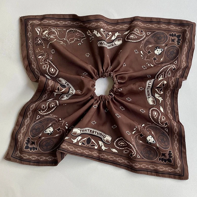 1PC Retro Bandana Print Extra-Large Scrunchie - A Unique, Stylish & Niche Hair Accessory for Tying Hair - view 2