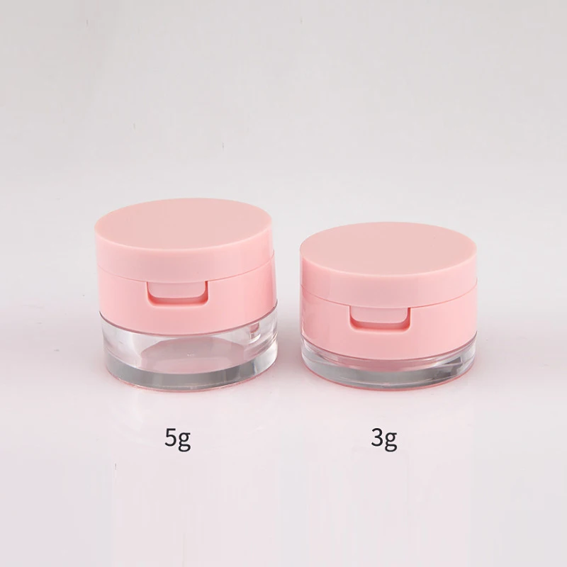 1Pcs 3g/5g Tragbare Pulver Box Leere Lose Pulver Behälter Mit Sieb Spiegel Kosmetische Sichter Lose jar Reise Make-Up Container