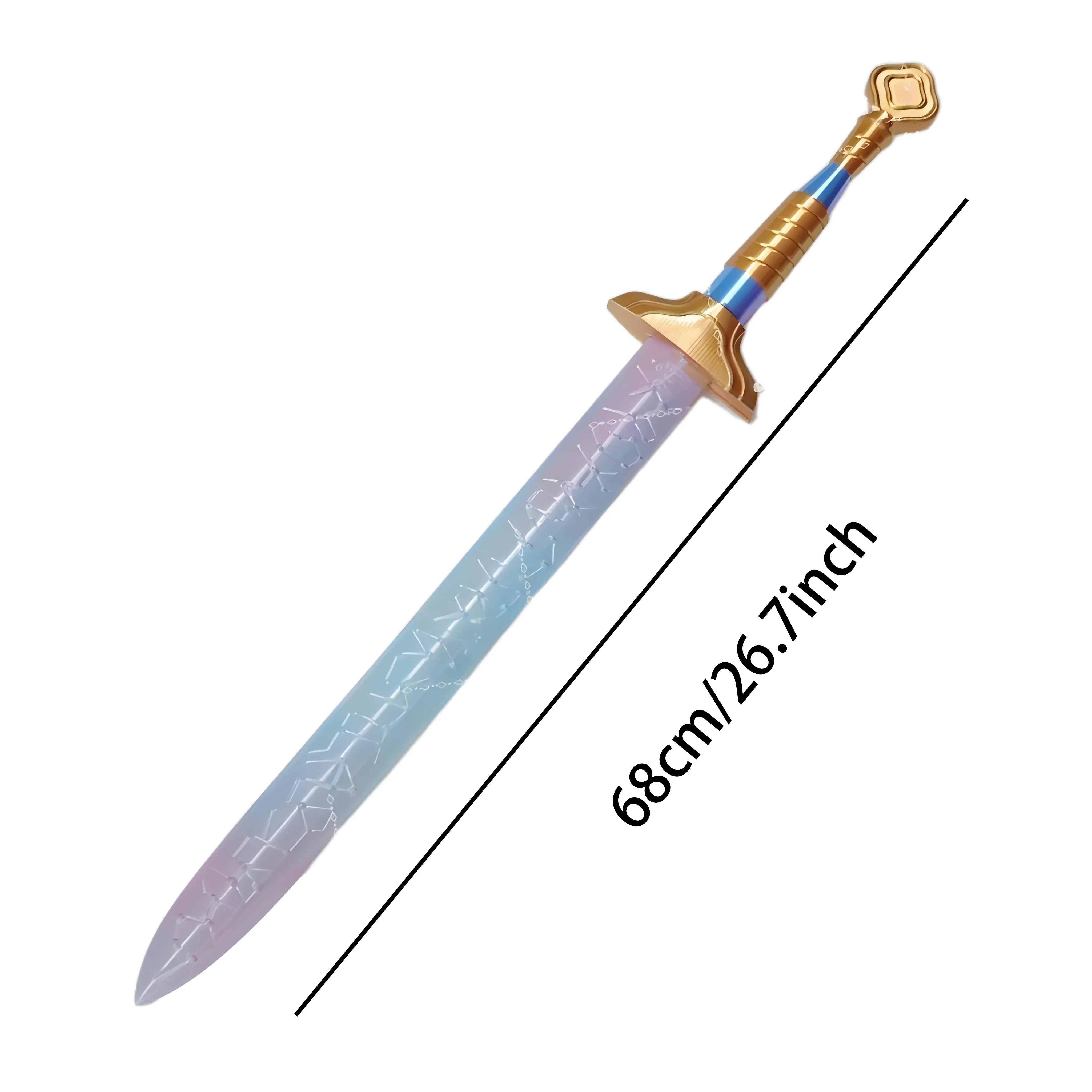 Espada Rumi de demonios calientes, espada Kpop, accesorio de Cosplay, dardo morado con cinta de nudo concéntrico de colores, regalo para fanáticos