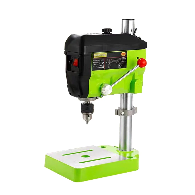 Mini Bench Drill High Precision Household Mill Drill Press Bead Punching Multi-Function Electric Drill Bench Drilling Machine