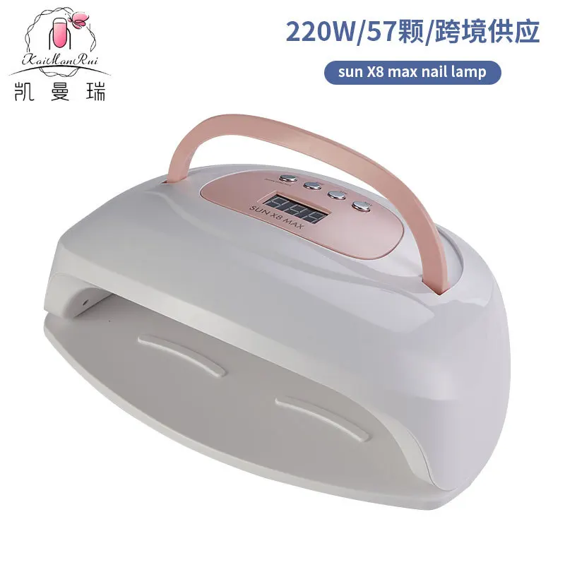 220W 고출력 매니큐어 램프, 양손 모두 사용할 수 있는 넓은 공간, 지능형 매니큐어 광선요법 램프, 매니큐어 접착제 베이킹 램프