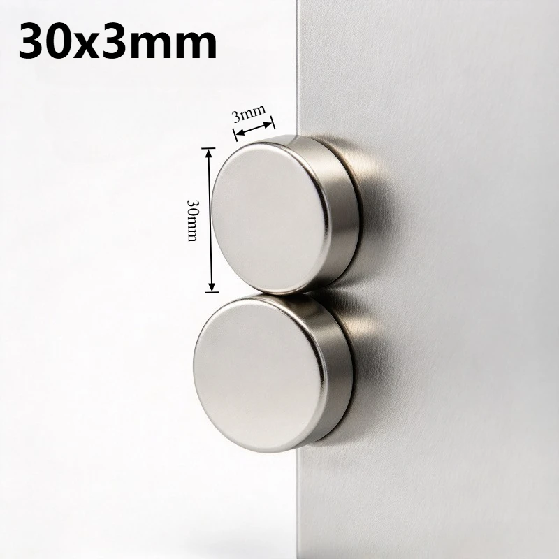 30x3mm Round Disc Neodymium Magnet, Permanent NdFeB Rare Earth Magnets for Fridge Industrial DIY Handmade Projects