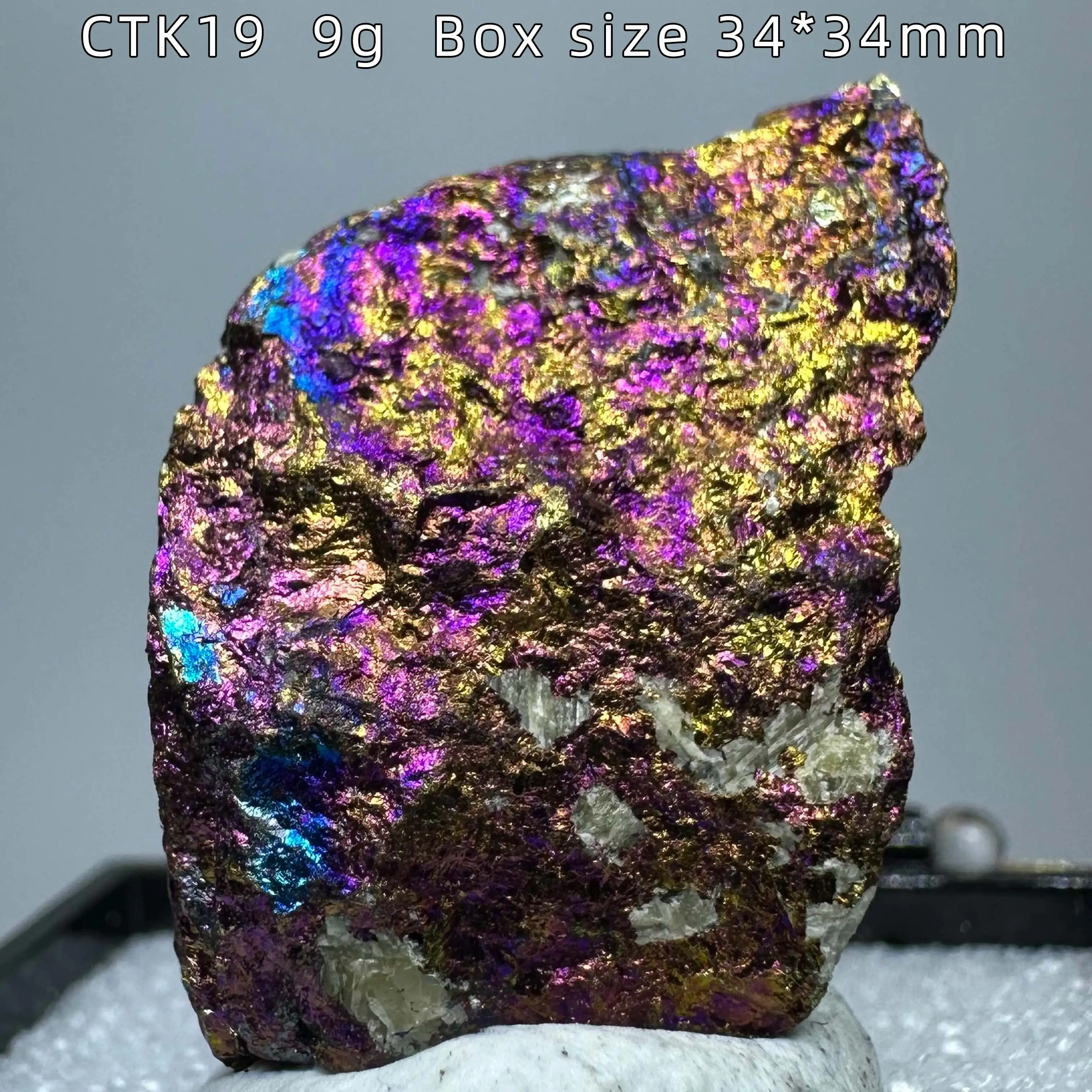 Natural Colorful Bornite Mineral Specimen Copper Ore Energy Healing Rock Stone Raw Collectible Home Decoration
